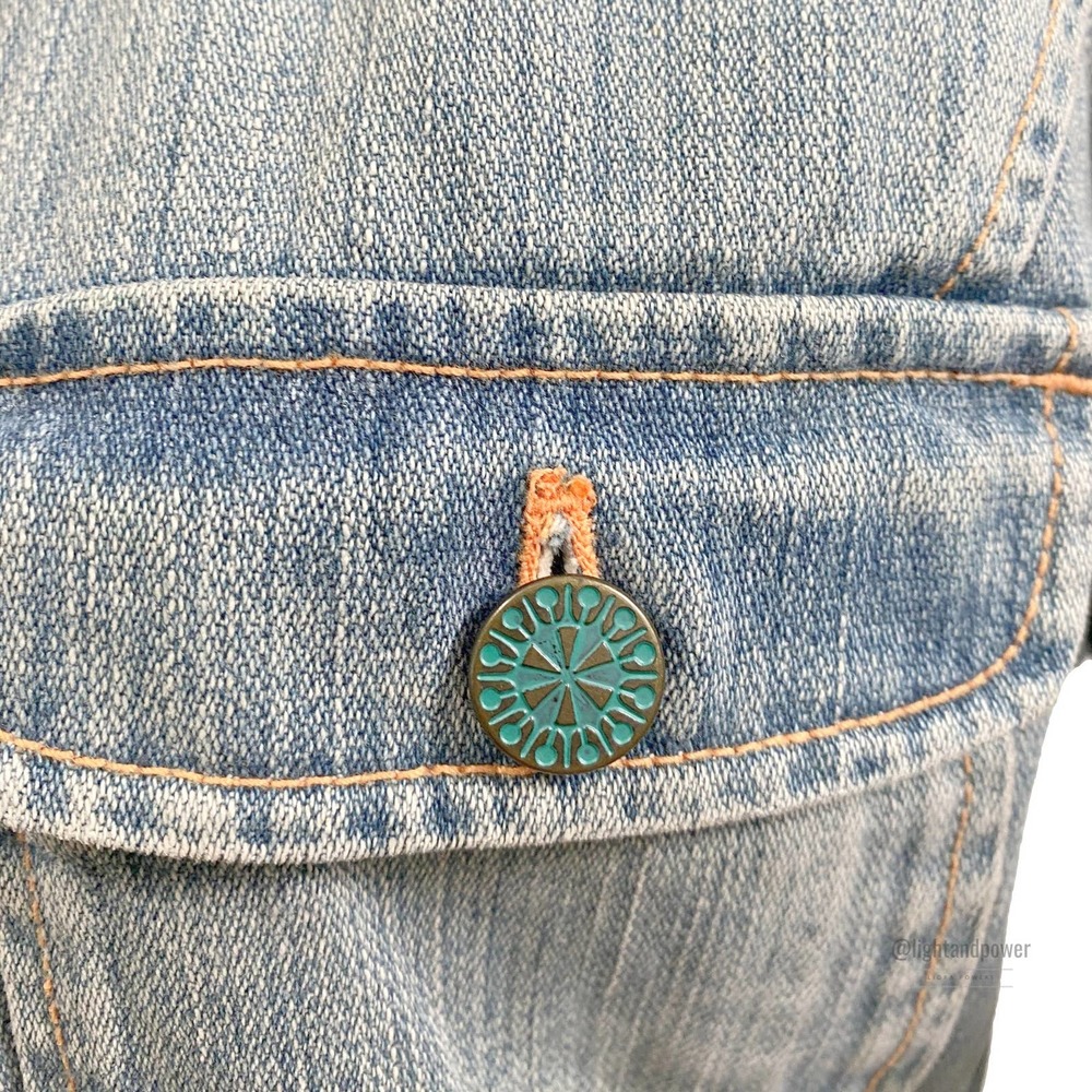 Dana Buchman Pufff Sleeve Denim Jean Jacket EUC - Picture 5 of 11